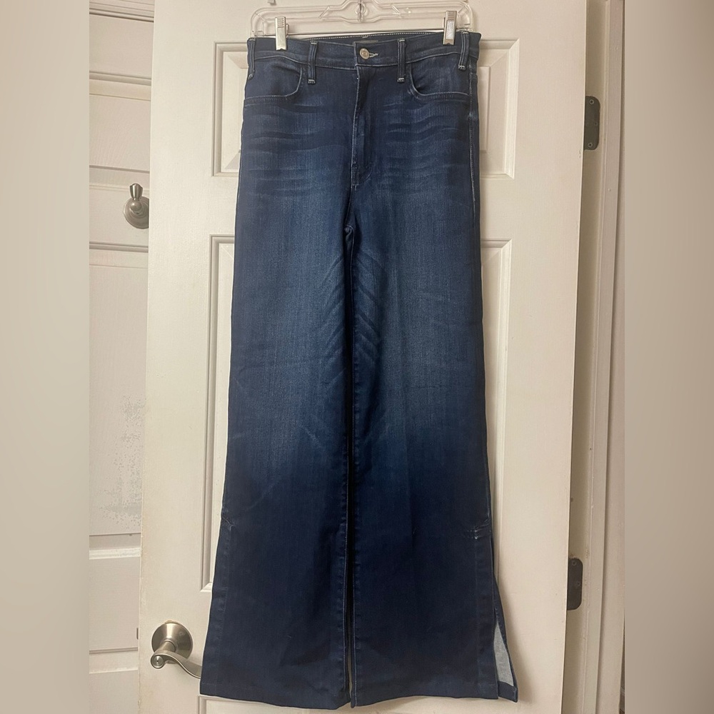 MOTHER | Dark Blue Wide-Leg Jeans